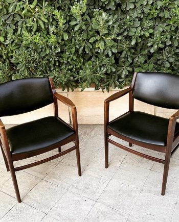 Poltroncine anni 50 in pelle nero