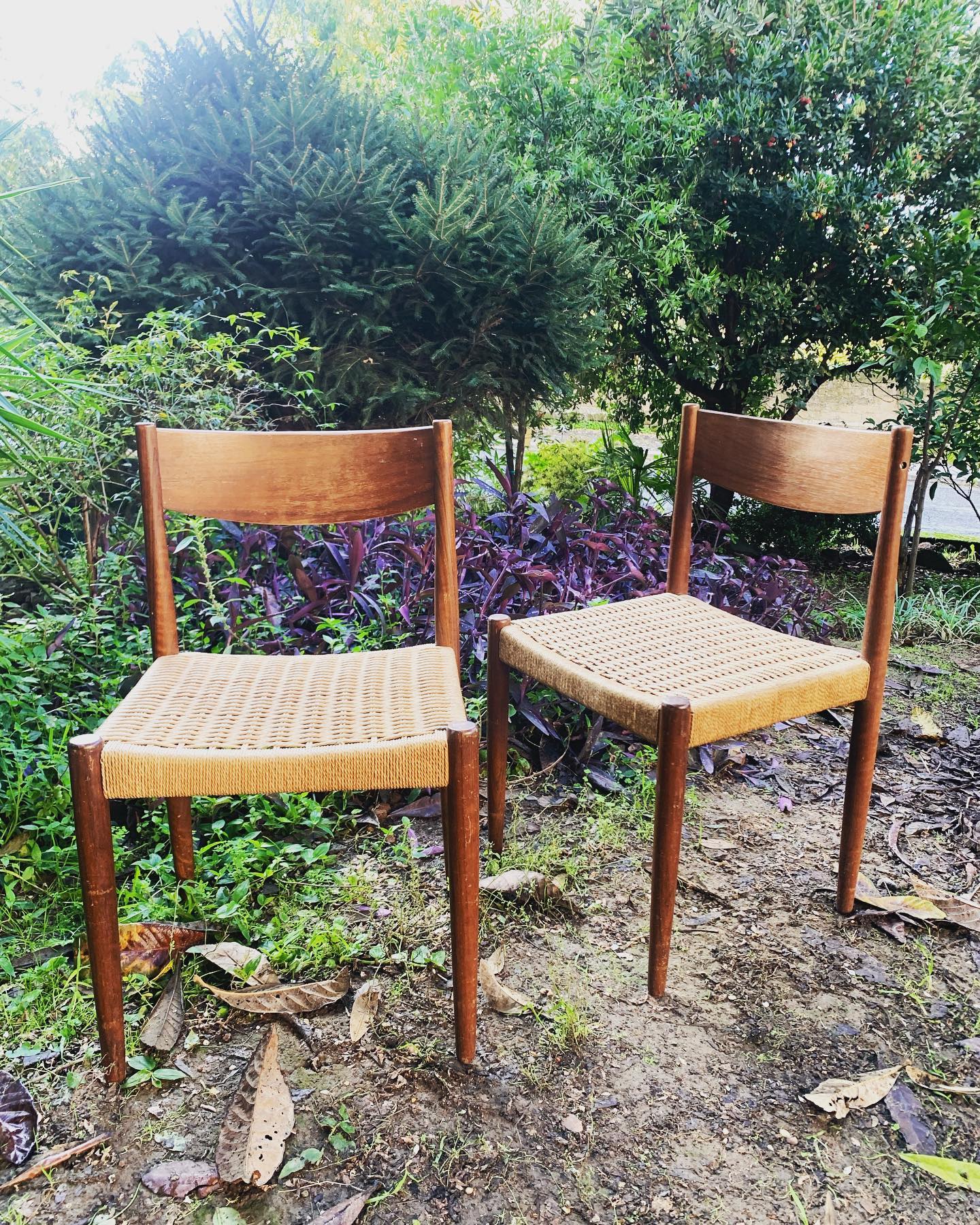 Set 4 sedie danesi in corda Poul Volther