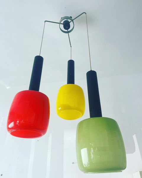 Lampadario a sospensione colorato