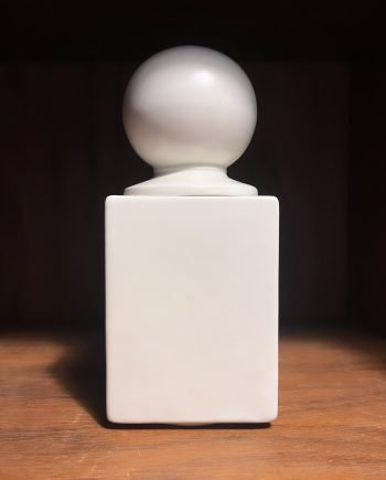 Vaso in ceramica smaltata bianca Sicart