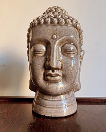 Testa Buddha in ceramica