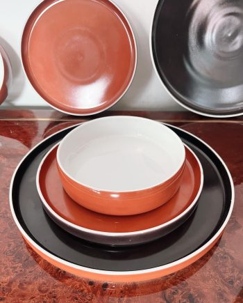 Servizio di piatti per 6 modello Chromatics Goldbrown