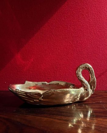 Cigno in ceramica con oro Principessa Borghese