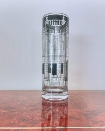 Vaso cilindrico in vetro mod. “Architettura”