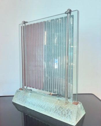 Stufa con lampada in vetro temperato