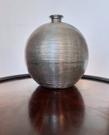 Vaso con decoro argento striato Bitossi