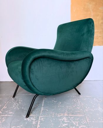 Poltrona design anni ‘50 in velluto
