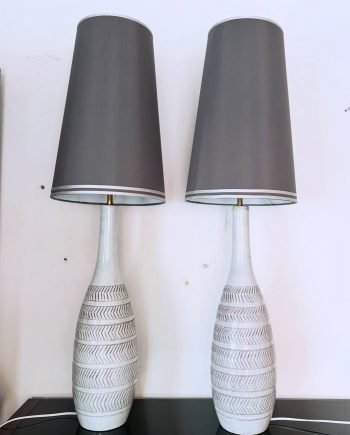 Coppia di lampade in ceramica