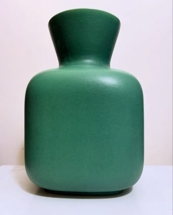 Vaso in ceramica smaltata con decoro 688 verde opaco