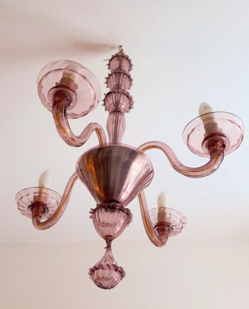 Lampadario design in vetro di Murano