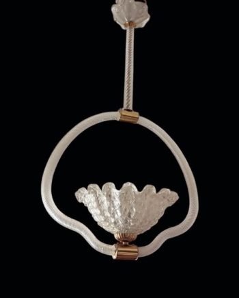 Lampadario in vetro di Murano Barovier e Toso